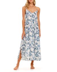 The Lazy Poet - Frida Medusa Linen Nightgown At Nordstrom - Lyst