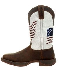 Durango - Distressed Flag Embroidery Western Boot - Lyst