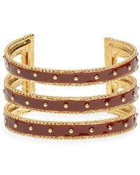 Karine Sultan - Espresso Split Cuff Bracelet - Lyst