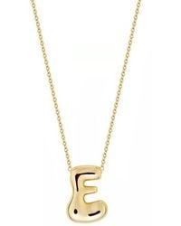 Jane Basch - Puffed Initial Pendant Necklace - Lyst