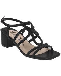 Lady Couture - Rhinestone Block Heel Dressy Sandal - Lyst