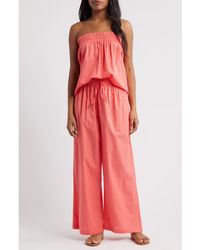 Free People - Corfu Tube Top & Wide Leg Pants Set - Lyst