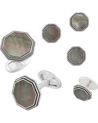 Jan Leslie - Octagon Antique Sterling Cufflinks & Studs - Lyst