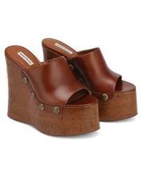 Naked Wolfe - Tulip Platform Wedge Slide Sandal - Lyst