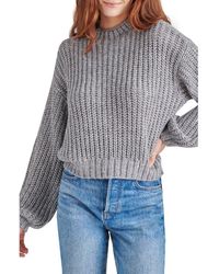 Steve Madden - Martina Mock Neck Sweater - Lyst
