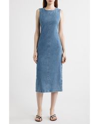 Rag & Bone - Jasmine Denim Midi Tank Dress - Lyst