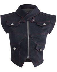 Jendue - Davidson Cross Neck Vest - Lyst