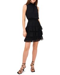 1.STATE - Smock Neck Sleeveless Fit & Flare Dress - Lyst