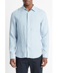 Vince - Bayside Stripe Linen Button-up Shirt - Lyst