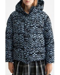 Scotch & Soda - Feather Stripe Hooded Puffer Jacket - Lyst