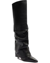 SCHUTZ SHOES - Mikki Up Cloak Pointed Toe Knee High Boot - Lyst