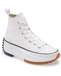 white leather high top platform converse