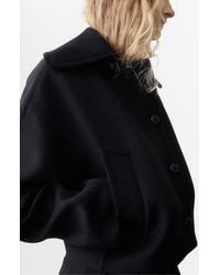 Mango - Wool Blend Crop Jacket - Lyst