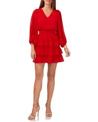 Vince Camuto - Balloon Sleeve Tiered Ruffle Dress - Lyst