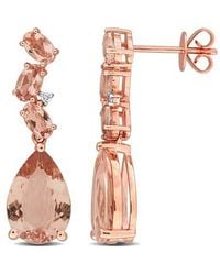 Julianna B - Gemstone & Diamond Drop Earrings 10K - Lyst