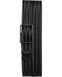 Open Edit - Jesse Woven Stretch Leather Belt - Lyst