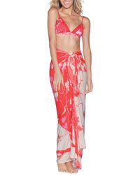 Maaji House Of Flowers Cover-up Pareo - Pink