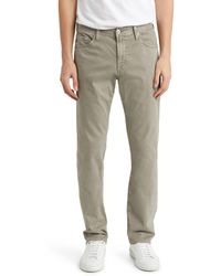 AG Jeans - Everett Sueded Stretch Sateen Straight Fit Pants - Lyst