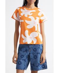 Marimekko - Heleys Villinarsissi Print Cotton T-Shirt - Lyst