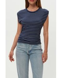 Michael Stars - Joni Crewneck Power Shoulder T-Shirt - Lyst