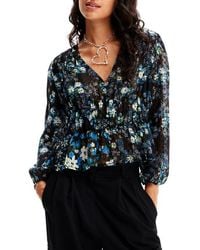 Desigual - Hamburgo Floral Chiffon Top - Lyst