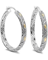 DEVATA - 35Mm Woven Hoop Earrings - Lyst