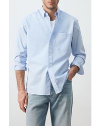 Mango - Regular Fit Stripe Button-Up Shirt - Lyst