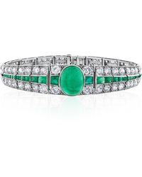 Mindi Mond - Art Deco Colombian Emerald & Diamond Bracelet - Lyst