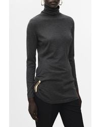Mango - Turtleneck Tunic With Brooch - Lyst