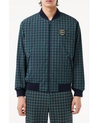 Lacoste - Plaid Water Repellent Bomber Jacket - Lyst