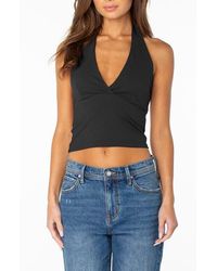Roxy - South Shore Crop Halter Top - Lyst