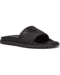Fendi - Ff Logo Slide Sandals - Lyst
