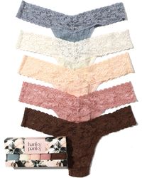 Hanky Panky - Assorted 5-pack Lace Low Rise Thongs - Lyst