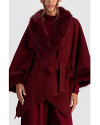 Alice + Olivia - Joanne Wool Coat With Faux Fur Trim - Lyst