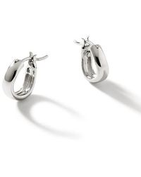 John Hardy - Surf Huggie Earrings, Sterling, 12Mm - Lyst