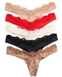 Skims - 5-Pack Fits Everybody Lace Dipped Thong - Lyst