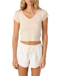 O'neill Sportswear - Errin Stripe Crop Top - Lyst