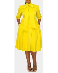 L I V D - Carina Donna Fit & Flare Midi Dress - Lyst