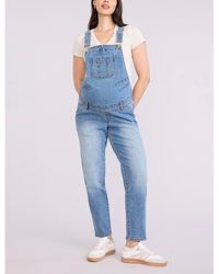 Motherhood Maternity - Relaxed Fit Maternity Denim Overall - Lyst