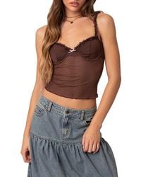 Edikted - Mercy Sheer Mesh Bra Top - Lyst