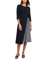 Misook - Contrast Panel Knit Dress - Lyst