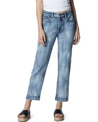 HINT OF BLU - Clever High Waist Slim Straight Leg Jeans - Lyst