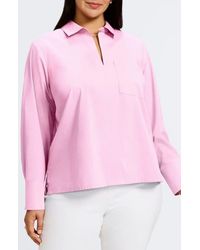 Foxcroft - Bella Solid Popover Top - Lyst