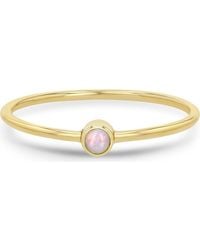Zoe Chicco - 14K Bezel Birthstone Stacking Ring - Lyst