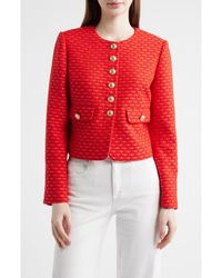 Tahari - The Marlena Metallic Tweed Jacket - Lyst