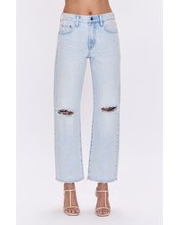 Pistola - Lexi Distressed Crop Barrel Jeans - Lyst