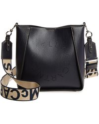 Stella McCartney - Perforated Logo Mini Faux Leather Crossbody Bag - Lyst