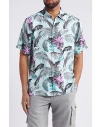 Tommy Bahama - Orchid Botanic Print Short Sleeve Silk Button-up Shirt - Lyst