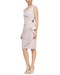 Alex Evenings - Contour Collection Side Ruched Cocktail Dress - Lyst
