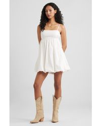 BP. - Bow Back Bubble Hem Minidress - Lyst